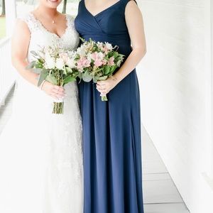 Navy blue bridesmaid dress